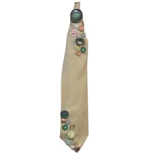 Tie with Button Accents